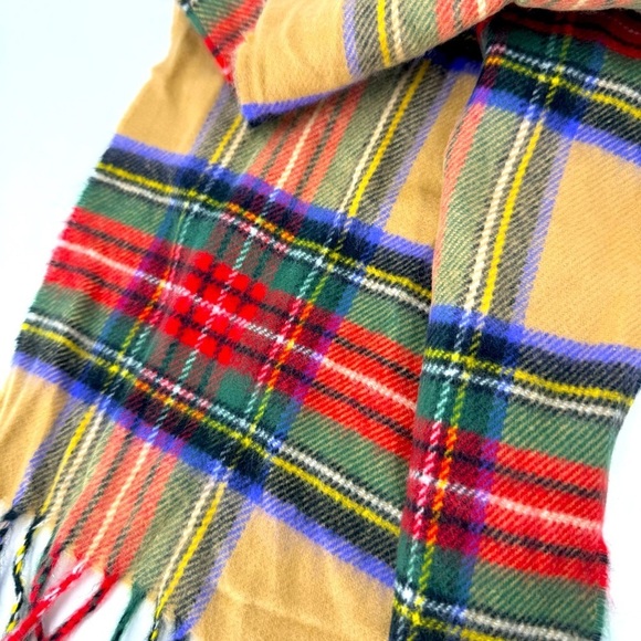 Cashmere Tartan unbranded plaid Fringe Scarf unisex - Picture 6 of 7